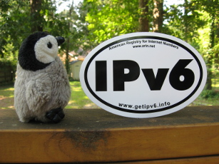 Yuri and an IPv6 sticker
